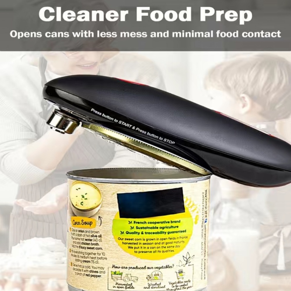 Electric can opener Automatic smooth Edge stainless steal Hands Free